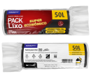 PACK LIXO SUPER ECONOMICO 50 LITROS PRETO FarDo com 20 rolos (20 UN por rolo)