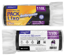 PACK LIXO REFORCADO 110 LITROS PRETO 90X105 FD 06X25 UN