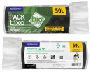 SACO DE LIXO BIOBAGS 50 LITROS PRETO (63X80 CM) - FARDO COM 10 ROLOS (30 UND POR ROLO) SACO DE LIXO BIOBAGS 50 LITROS PRETO (63X80 CM) - FARDO COM 10 ROLOS (30 UND POR ROLO)