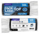 SACO DE LIXO TOP 30 LITROS PRETO (59X62 CM) - FARDO COM 10 ROLOS (30 UND POR ROLO)