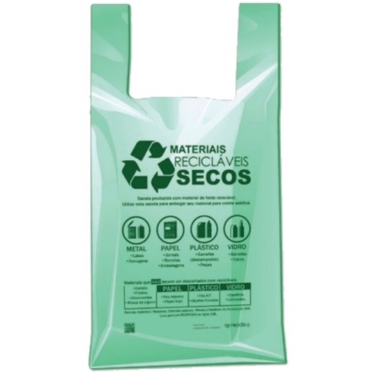 RMPK - SACOLA COD DE BARRAS ABNT-1 VERDE 23 X 35 BIOPLASTICA - PT.1000UN <1,1KG>