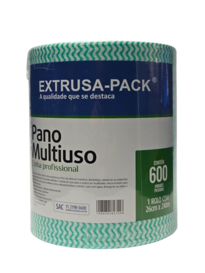 EXPK - PANO MULTIUSO 26CM X 240MTS COM 600 PANOS VERDE - UN